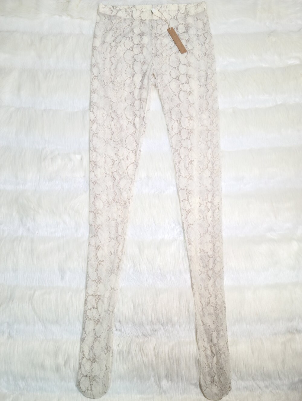 SKIMS Milky Sheer Tights Stone Pastel Snakeskin Women Small NEW